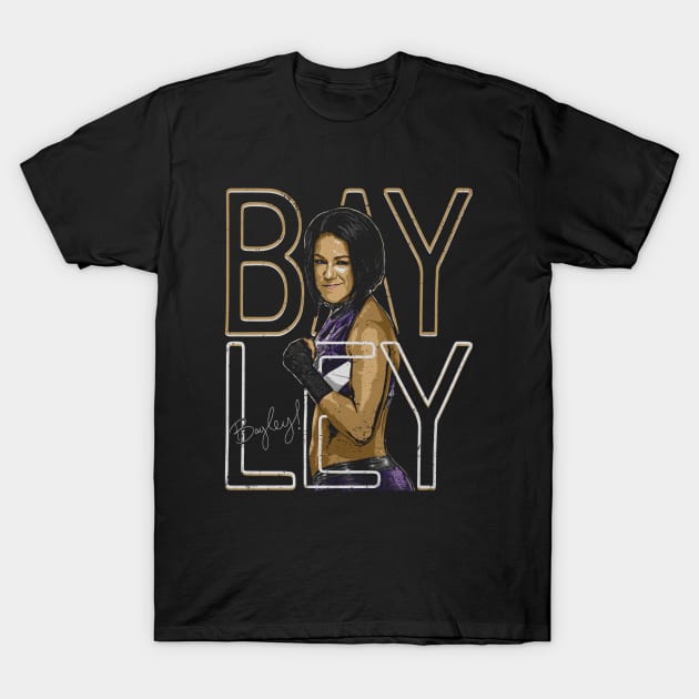 Bayley Name Outline T-Shirt by MunMun_Design